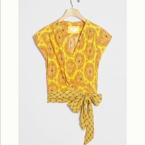 Anthropologie Marzia Wrap Blouse